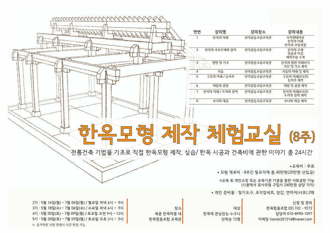 You are currently viewing 제 2~5기 한옥모형 제작 체험교실