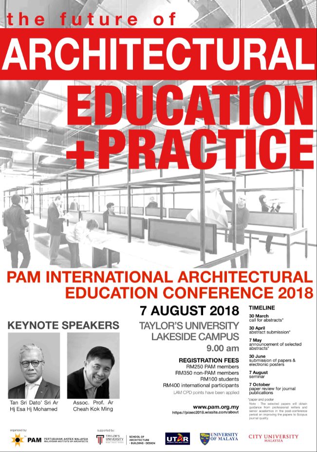 Read more about the article 말레이시아건축사협회(PAM) 국제 건축교육 컨퍼런스 2018
