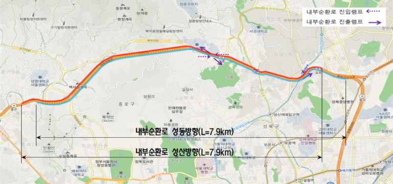 Read more about the article 서울시, 내부순환로 구간단속 시행…규정속도 70km