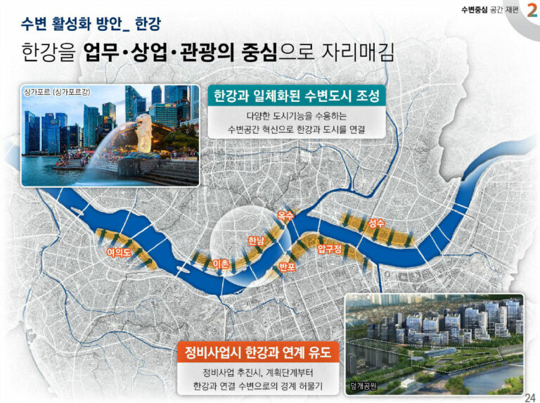 Read more about the article 서울시, 한강변을 국제적인 수변공간으로 탈바꿈하기 위한 공간구상 추진