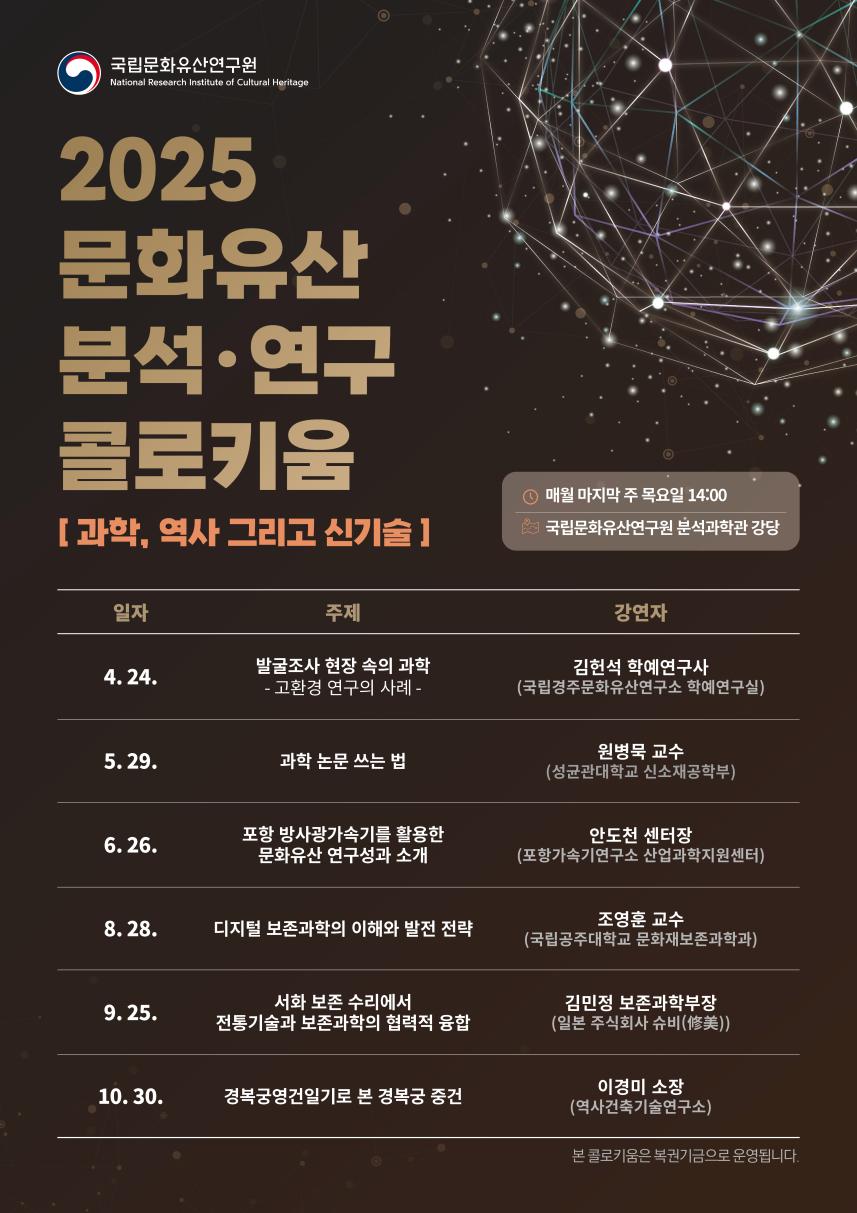 You are currently viewing 전문가와 나누는 최신 문화유산 속 분석·연구 이야기