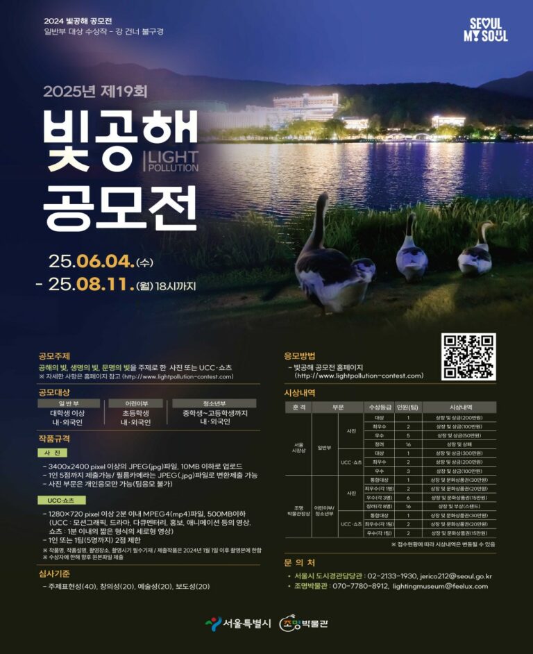 Read more about the article 좋은 빛으로 가득찬 서울 만들기… 서울시, 빛공해 공모전 개최