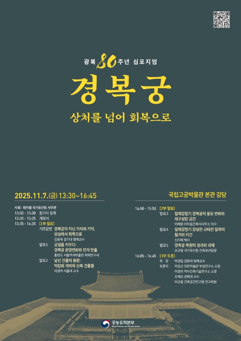 Read more about the article 광복 80주년 심포지엄: 경복궁, 상처를 넘어 회복으로